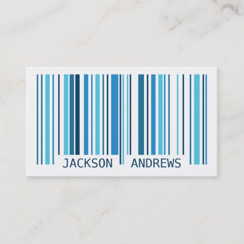 Barcode _ Blue Business Card