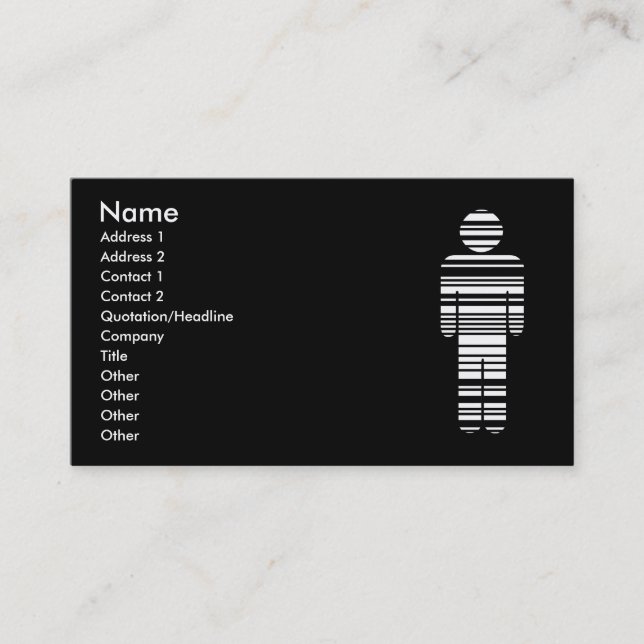barcode boy business card (Front)