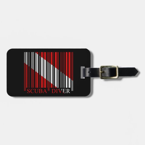 Barcode Dive Flag Luggage Tag
