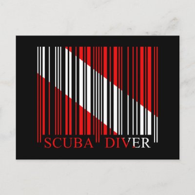 Barcode Dive Flag Postcard
