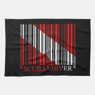 Barcode Dive Flag Towel