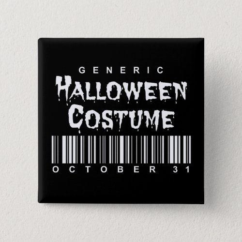 Barcode Generic Halloween Costume Button