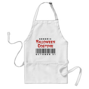 Barcode Generic Halloween Costume October 31 Adult Apron