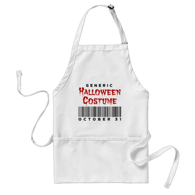Barcode Generic Halloween Costume October 31 Adult Apron (Front)