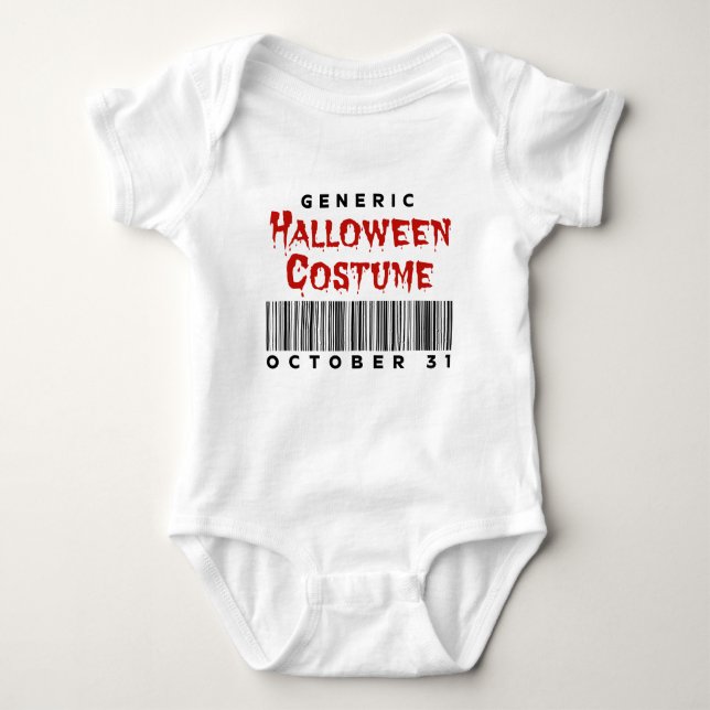 Barcode Generic Halloween Costume October 31 Baby Bodysuit (Front)