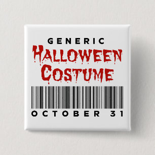 Barcode Generic Halloween Costume October 31 Button