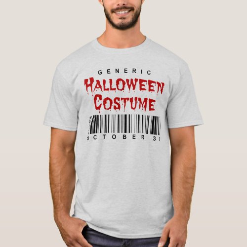 Barcode Generic Halloween Costume October 31 T_Shirt