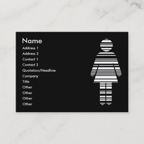 barcode girl : 2-sided : business card