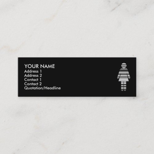 barcode girl : 2-sided : business card