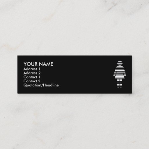Customizable barcode girl : 2-sided : business card