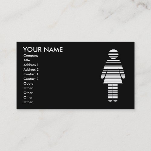 barcode girl : 2-sided : business card templates