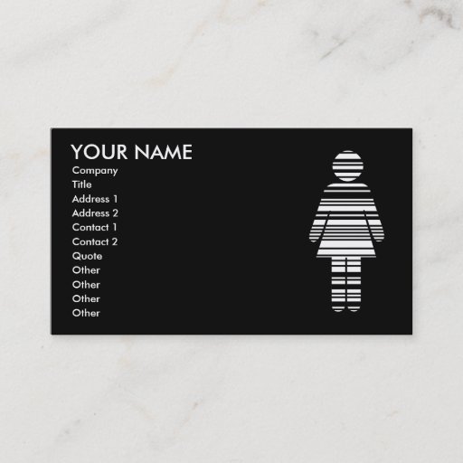 Customizable barcode girl : 2-sided : business card templates