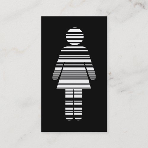 barcode girl business card template