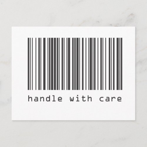 Barcode _ Handle With Care Postcard