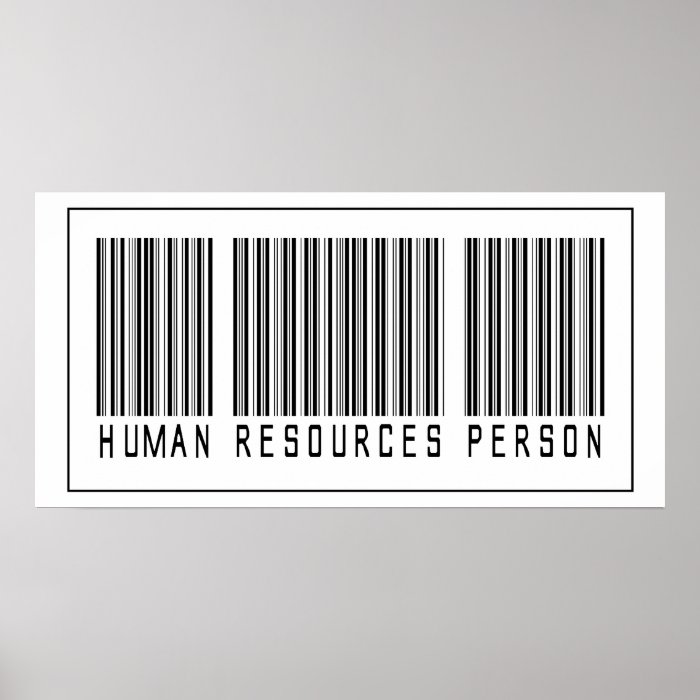 Barcode Human Resources Person Posters
