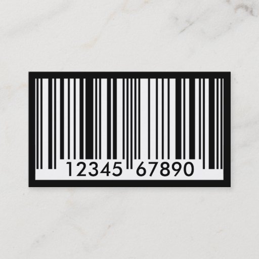 Customizable barcode identification business card template