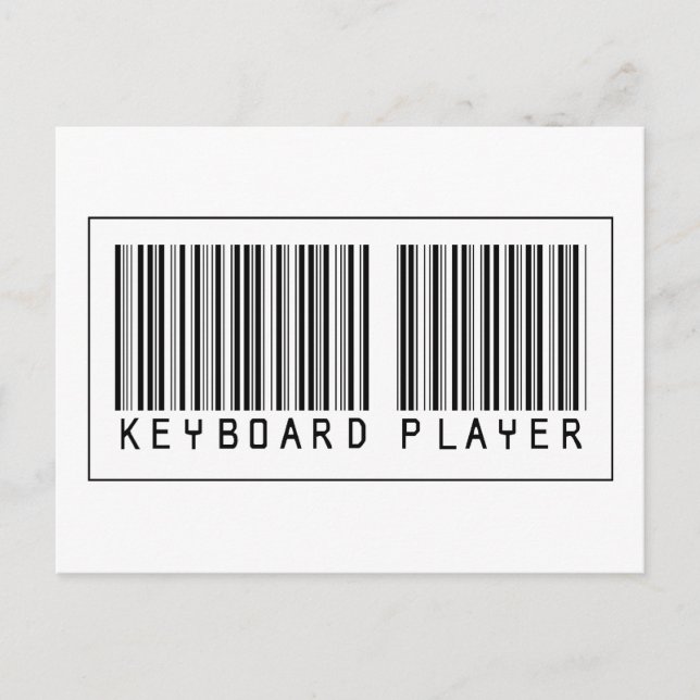 Barcode Keyboard Player Postcard (Front)
