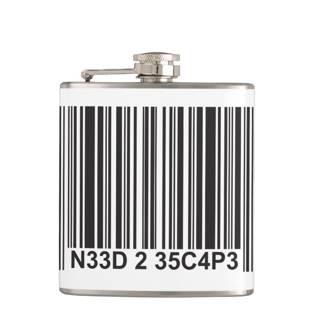 Barcode Leetspeak - Need to Escape Flask (Front)