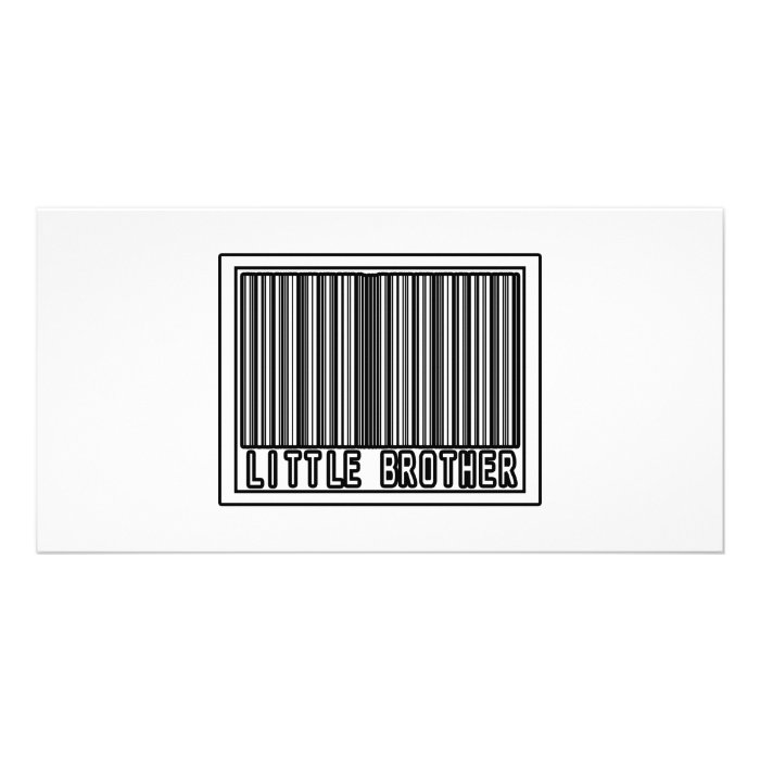 Barcode Little Brother Personalized Photo Card