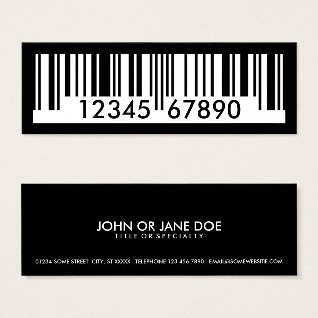 Barcode Mini Business Card Zazzle