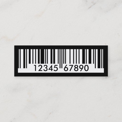 Customizable barcode business card