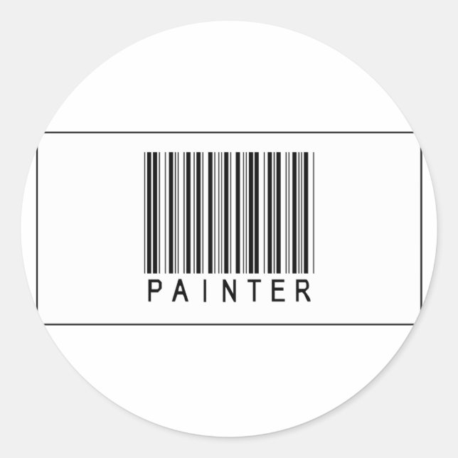Barcode Painter Classic Round Sticker (Front)