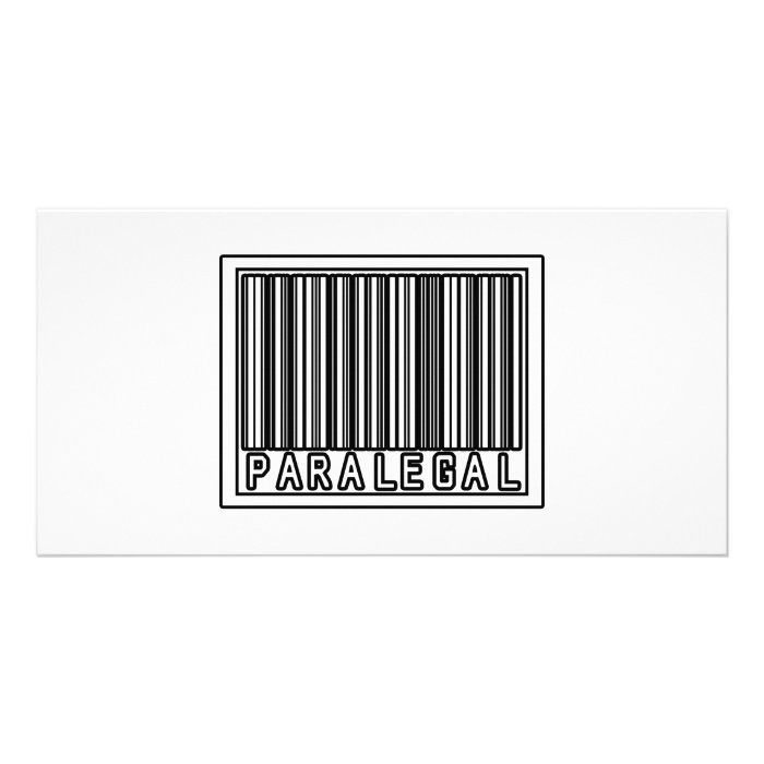 Barcode Paralegal Custom Photo Card