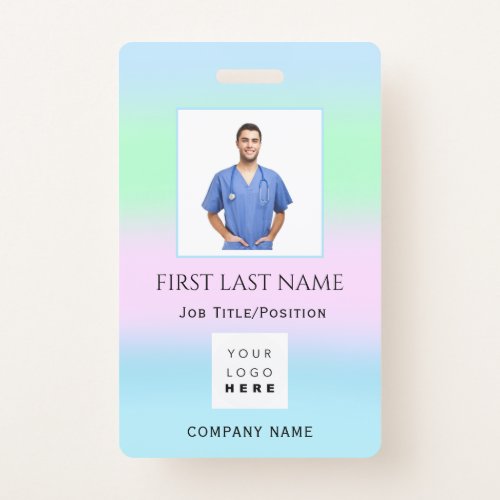 Barcode Photo IDCard Health Care Nurse Doctor Male Badge