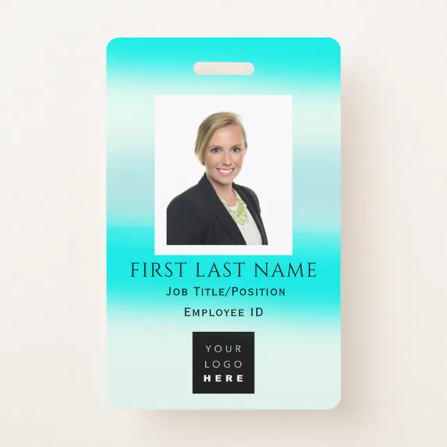 Barcode Photo Name ID Card Medical Care Badge | Zazzle