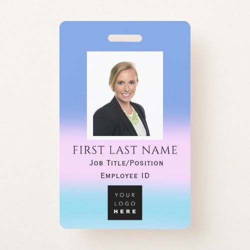 Barcode Photo Name IDCard NURSE Health Doctor Blue Badge