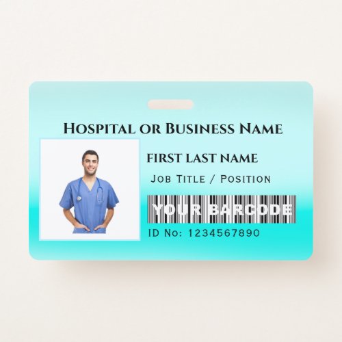 Barcode Photo Nurse Doctor Health Care  Hospitals Badge