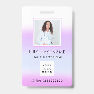 Barcode Photo Nurse Doctor Health Care IDCard Badge