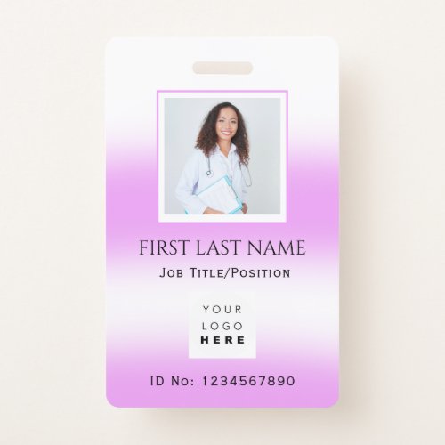 Barcode Photo Therapist Nurse Doctor Health IDCard Badge