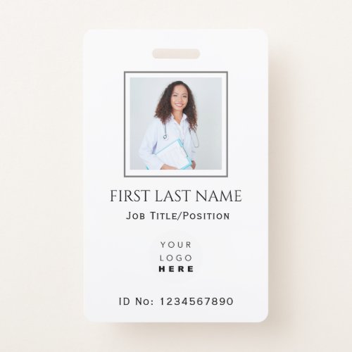 Barcode Photo Therapist Nurse Doctor Health IDCard Badge