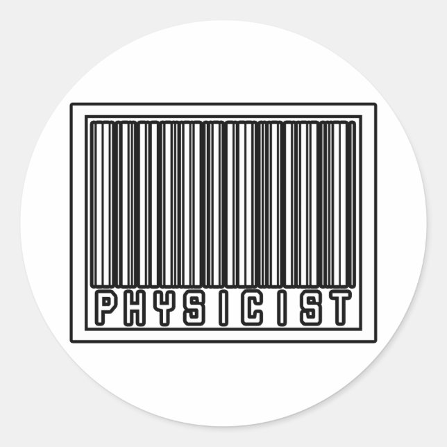 Barcode Physicist Classic Round Sticker (Front)