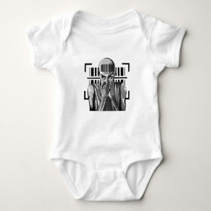 Barcode Punk Outfit - Registered In The System Baby Bodysuit