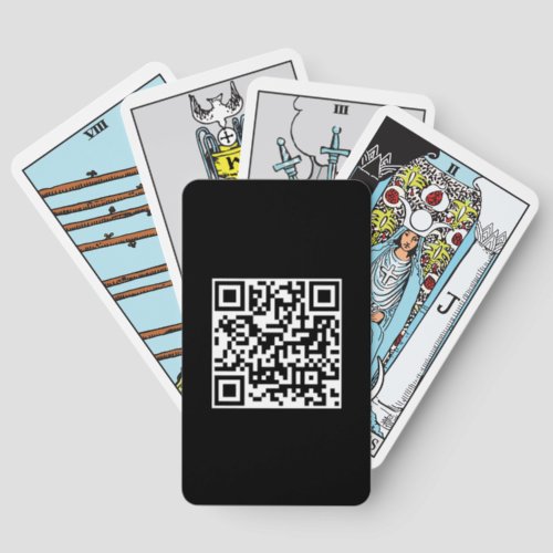 Barcode QR Code Upload Logo Template Custom Tarot Playing Cards