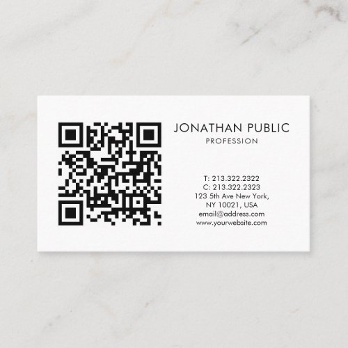 Barcode QR Code Your Company Logo Here Cute Business Card