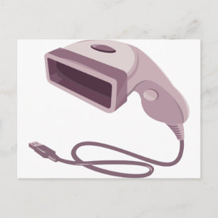 barcode scanner reader usb cable postcard