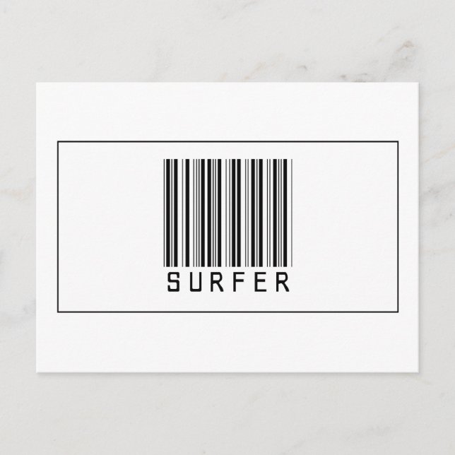 Barcode Surfer Postcard (Front)