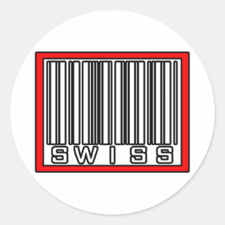 Barcode Swiss Classic Round Sticker