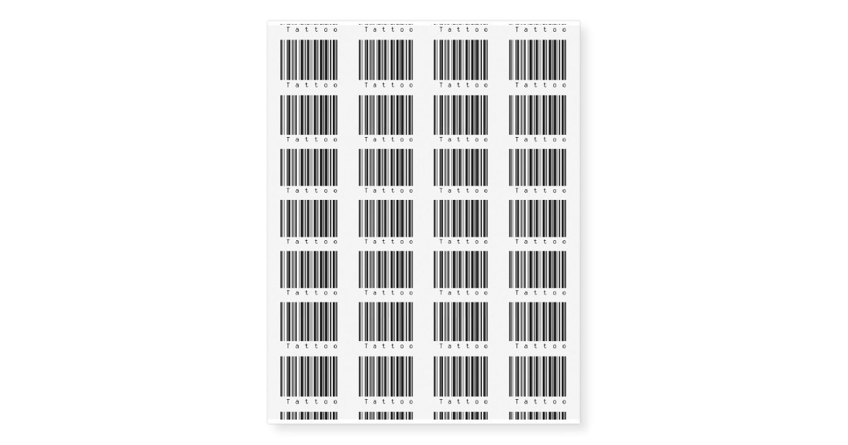 Barcode Temporary Tattoos - Tattoo | Zazzle Barcode Temporary Tattoos - Tattoo | Zazzle