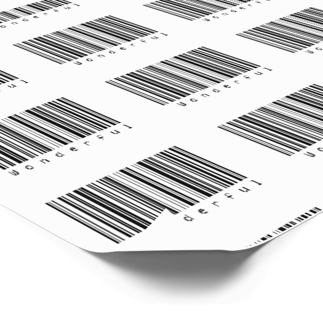 Barcode Temporary Tattoos - Wonderful (Angled)