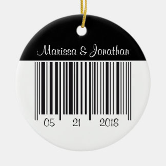 Barcode Thank You wedding ornament