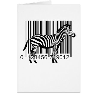 Barcode Zebra illustration Cards