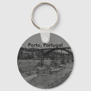 Barcos, Porto, Portugal Keychain