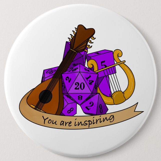 Bard Dice Design Button (Front)