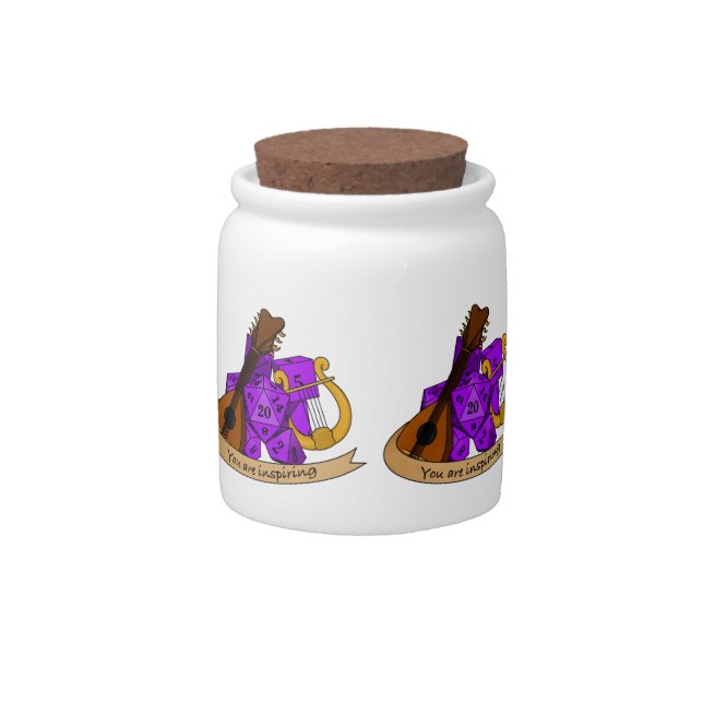 Bard Dice Design Candy Jar (Front)