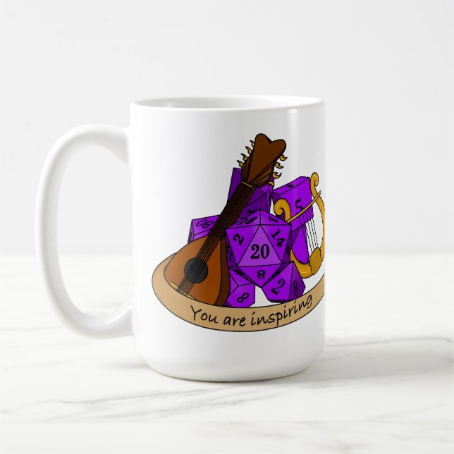 Bard Dice Design Coffee Mug (Left)
