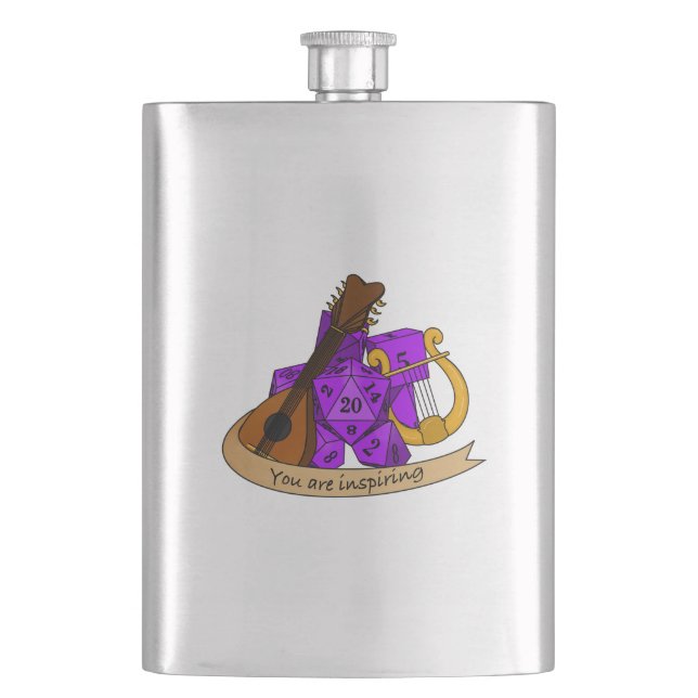 Bard Dice Design Flask (Front)